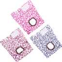 CuteBone Dog Diapers Female Washable Small Medium Large 3 Pack Reusable Doggie Diapers Puppy Period Pants for Doggy D54M Leopard Heart Heat Cycle Diapers (Pack of 3)