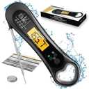Meat Thermometer Digital, Instant Read Meat Thermometer for Grill and Cooking, with Bottle Opener, Backlight & Calibration Food Thermometer, Kitchen Gadgets for BBQ, Turkey, Candy, Liquids