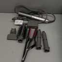 Shark Flex Fusion Hair Straightener & Powerful Hair Dryer with Fusion Hair Brush, Air Styler with Auto-Wrap Hair Curlers, Concentrator, & Frizz Fighter, Metallic Mist, HD651S