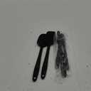 Coukre Silicone Spatula Set of 5,High Temperature Resistant, Food Grade Silicone, Dishwasher Safe, for Baking, Cooking (Pure Black)