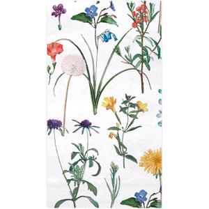 WRAPAHOLIC 25Pcs Wildflower Floral Paper Napkins - 3-Ply Guest Disposable Hand Towels for Bathroom, Bridal Shower, Wedding, Birthday, Tea Party - 4.3 x 7.9 In