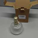 12 OZ Soap Dispensers with Silicone Mat, for Kitchen and Bathroom Contertop Wash Hand Liquid, Dish Detergent, Farmhouse Style Shampoo Lotion Pump (1, Clear Glass with Champagne, 4" x 4" x 5-1/2")