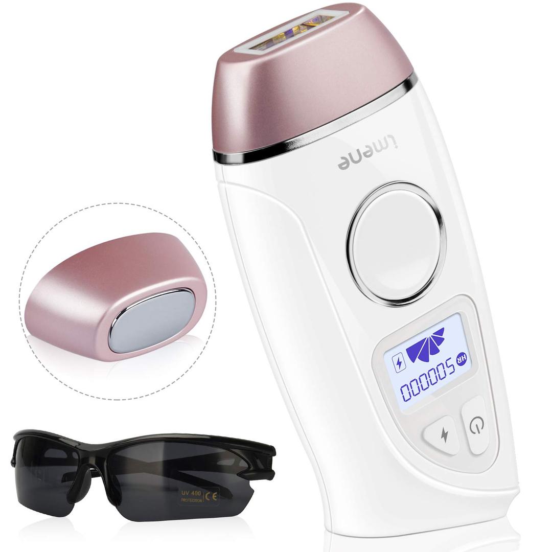 IMENE Permanent Hair Removal Machine for Women & Men, 500,000 Flashes IPL System with Ice Care Function for Full Body Home Use - Safest and Fastest IPL Technology (White)