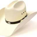 Western Express Men's Classic Cattleman Off White Straw Cowboy Hat - One Size Fits All Kids