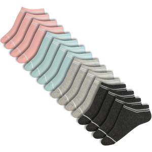 HOT FEET Thin Ankle Socks for Women & Girls Fun & Cute Low Cut No Show Socks, Stocking Stuffers, 6, 8, 18 PK Size 4-10