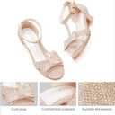 Walofou Toddler Little Kid Big Kid Sandals for Girls (Elegant-champagne)