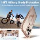 CASEKOO Gloss Gold for iPhone 16 Pro Max Case with Stand, [Compatible with MagSafe][16FT Military-Grade Protection] Shockproof 16 Pro Max Phone Cover 6.9 inch, Desert Titanium