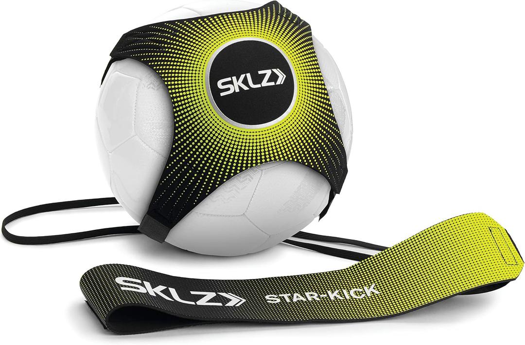SKLZ Star-Kick Solo Soccer Trainer | Hands-Free Kicking and Passing Practice | Adjustable Cord and Waistband | Multiple Ball Sizes | Youth Players |Perfect for Enhancing Ball Control Skills (Size: 3,4,5, Volt)