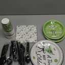 116 Pcs Green Martini Glasses Party Decoration 16 Guests Green Martini Party Supplies Including Martinis Glasses Partys Paper Plates Dinner Plates Napkins Cups Set for Martinis Themed Partys Decor