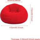 Beanless Bag Inflatable Chair, Air Sofa Outdoor Inflatable Lazy Sofa Chair No Filler,Washable Couch Bean Bag Chair Folding,for Organizing Plush Toys Or Memory Foam (Red)