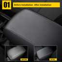 AOMSAZTO Console Covers for 2008-2014 Toyota Highlander Armrest Covers for Toyota Highlander Black with Balck Stiches