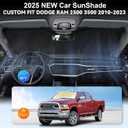 Sunshade for Ram Sun Shade Fit 2010-2025 2026 Dodge RAM 2500 3500 Truck Accessories Windshield Cover for Ram 2500/3500/4500/5500 Sun Visor Fits 2Dr RegularCab, 4Dr QuadCab, CrewCab, MegaCab