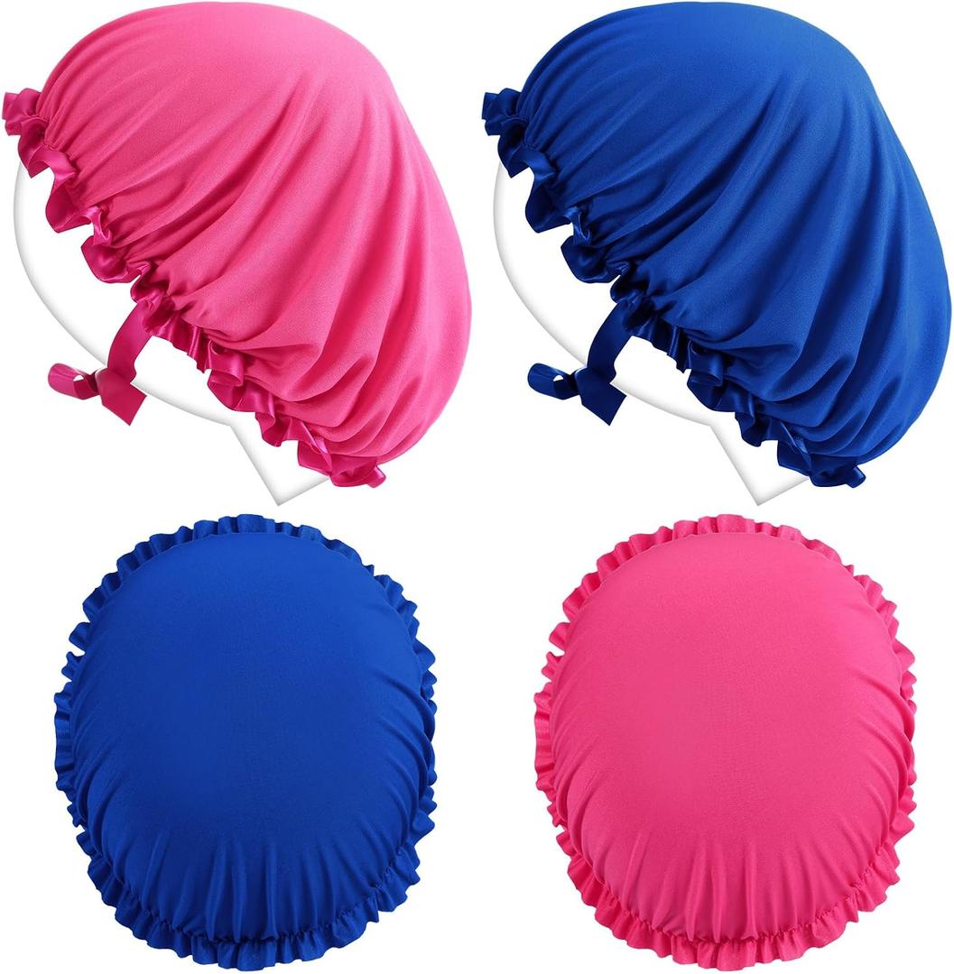 4 Pcs UV Protection Tanning Face Cover Bonnet Cap Set Tanning Mask and Hair Cap Protective Bonnet for Women