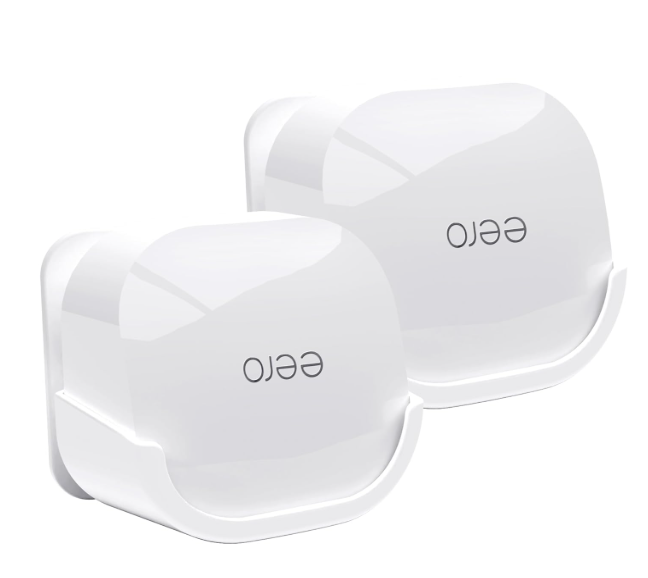 Sootozy 2Pack Wall Mount Holder for eero 6 Plus 6+ and eero 6 Router Mesh WiFi System,Wall Mount Stand Bracket for eero 6 Plus and eero 6 triBand Mesh,Wall Bracket for eero 6+ Extender Router Wire Organizer