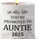 FreeJac Pregnancy Announcement for Aunt Candle Gifts Promoted To Aunt, Auntie To Be, New Aunt, First Time Aunt, You're Going To Be An Auntie Gift Baby Announcement, Baby Shower Return Gifts for Auntie (White)