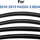 Window Visors Rain Guards Shield for 2010 2011 2012 2013 Mazda 3 Sedan, Out-Channel Window Vent Wind Deflectors Visors Shades for 10 11 12 13 Mazda 3 (Not for Mazda 3 Hatchback)