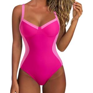 SUUKSESS Womens Tummy Control One Piece Swimsuit Sexy Crisscross Back Bathing Suit