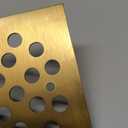 4-1/4 Inch Screw-in Square Floor Drain Cover Replacement Shower Grates with Screws (Brushed Golden)