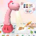 MFEESYOB Drawing Projector for Kids,Tracing and Drawing Projector with 96 Slide Cartoon Patterns and 12 Color Brushs,Smart Art Sketcher Projector for 3+ Year Old Girls & Boys, Pink