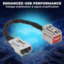 for RAM Media Hub Harness, Classic USB Media Hub and Conversion Harness for 2013-2017 Ram Truck Models Upgraded to Support CarPlay(Not Compatible with Factory-Installed RA1-RA4 Radio Systems)