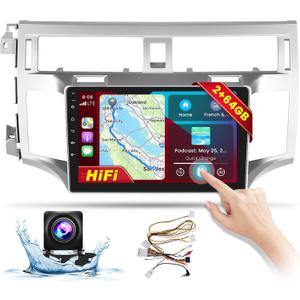 2+64G Android 13 Car Stereo for 2005-2010 Toyota Avalon Radio with Wireless Apple CarPlay Android Auto,Hikity 9 Inch Touch Screen Bluetooth FM HiFi GPS Navigation WiFi Backup Camera Mic