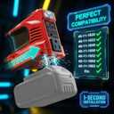 220W Power Inverter Compatible with Milwaukee 18V Battery, DC 18V to AC 110V-120V Portable Power Supply Inverter with 1 AC Outlet, 1 USB & Type-C, 1 12V DC & 200LM LED (Tool Only)