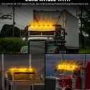 Partsam Glass Watermelon Cab Lights Amber Torpedo LED Top Marker Hi/Low Beam Roof Running Turn Signal Lights with Die-Cast Chromium Alloy Base for Peterbilt Freightliner Mack Heavy Trucks (1PCS)