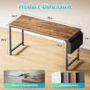 PRAISUN 55'' Computer Desk with Fabric Storage Bag