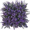 10x10Inch 12Pcs Grass Wall Panels, UV-Anti Boxwood Greenery Hedge, Odorless Artificial Fake Grass Backdrop Indoor Outdoor Privacy, Birthday Wedding Decor, 8.3 SQ FT, Little Money Plant - Purple