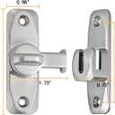 INIRET 2 Packs Barn Door Latches,Silver 90/180 Degree Gate Lock,Zinc Alloy Right Angle Door Lock Latch,Flip Gate Latches Hardware,Door Security Sliding Door Latch Lock fo Cabinets,Bathroom,Barn Door