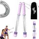 2 x Adjustable Ropeless Battle Ropes for Home Gym for Men & Women, Quiet Air Resistance Heavy Duty Cordless Battle Rope,Exercise Ropes with Variable Resistance, Strength & Low-Impact Cardio for HIIT