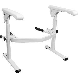 FSA/HSA Eligible - Toilet Safety Rails (350 lb) - Adjustable Toilet Safety Frame & Rails, Toilet Safety Rail for Elderly Adults, Toilet Handles for Seniors, Toilet Bars for Elderly & Handicap (Aluminium)