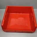 Akro-Mils Red Plastic Hanging Storage Bins Bundle - (6-Pack) 15" x 16" x 7" Bins and (3-Pack) 18" x 16" x 11" Bins