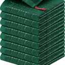 Homaxy 100% Cotton Terry Kitchen Dish Cloths, Ultra Soft and Absorbent Dish Towels for Kitchen, Perfect for Drying and Washing Dishes, 8 Pack, 12 x 12 Inches, Dark Green