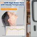 RV Tankless Water Heater Propane, On Demand Instant Propane Gas RV Tankless Hot Water Heater with 15 x 15 inch Door, DC 12V, 55000 BTUs 3.9 GPM, Compatible with All RVs, Campers, CSA Certificated