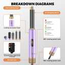 5 in ONE Blow Dryer Brush with LCD Display, Upgrade Hair Dryer Brush Air Curling Wrap Styler, Ionic Round Brush Blow Dryer for Women, Hot Air Brush Hair Styling Tools 100-120V