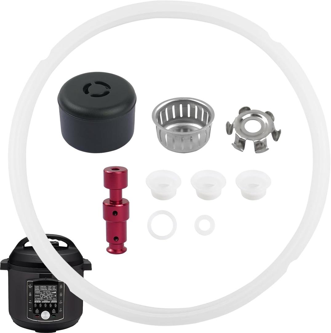10 PCS Instantpot Replacement Parts for IP Pro 80 8QT and Duo Evo Plus 8Qt, Include Sealing Ring Steam Release Valve Float Valve Anti-Block Shield Anti-blocking Shroud Bracket