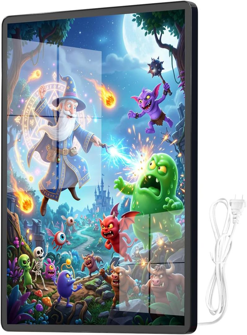 LYAYAN LED Backlit Light Box Frame for Movie Posters, 24 x 36 in, Black