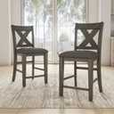 Signature Design by Ashley Caitbrook Rustic 24.63" Counter Height Upholstered Barstool, Set of 2, Gray, unspecified