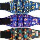 5 x 5 Pack Male Dogs Diapers, Washable Reusable Premium Belly Bands for Male Dogs, High Absorbing Male Dog Pee Wraps for Doggie in Incontinence or Excitable Urination and Training Small