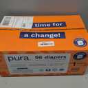 Pura Hypoallergenic Diapers, Size 1 (4-11lbs), Newborn, Totally Chlorine Free, Wetness Indicator, Suitable for Sensitive Skin, Soft Organic Cotton Comfort, Overnight, 3 Packs of 32 (96 Baby Diapers)