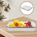 Enamel Baking Tray 13.8X9.6 Inch Multifunctional Non-Stick Oven Pan for Baking Cooking Food Storage Heat-Resistant Kitchen Tray