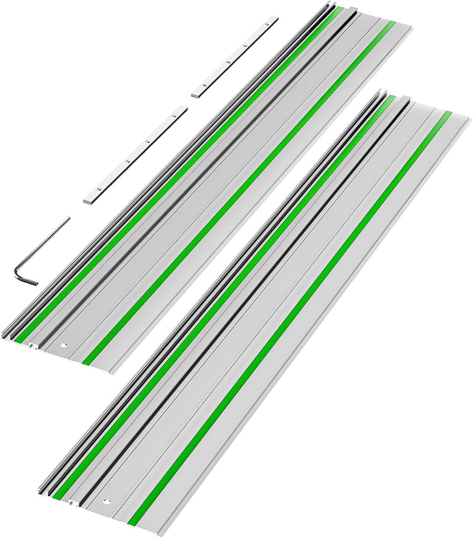 110in FS-1400/2 Guide Rail (1400 mm) - 110"Aluminum Track Saw Guide Rail Compatible with Festool TS-55/TS-75 Track Saws, Precision Plunge Circular Saw Guide Rail for Long Woodworking Cuts