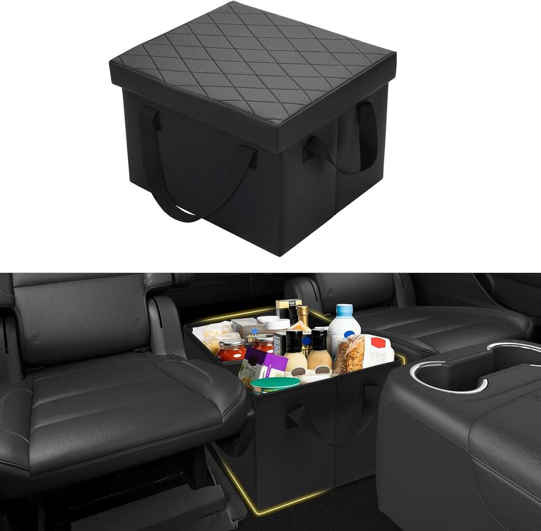 Mixsuper Liner Car Seat Organizer for 2015-2020 Chevy Tahoe/GMC Yukon, Console Organizer Backseat Box for Chevy Tahoe, Dog Toy Box Storage Bin Kids Toys Baby Supplies Travel Accessories