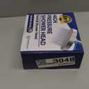 Pressure Shower Head AntiClogging Silicone Nozzles 2.5 GPM Removable Restrictor Easy to Clean Adjustable Replacement easy to install with Plumbers Tape 6 inch Brushed Nickel Finish