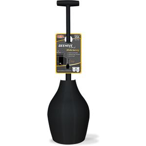 Korky BeehiveMAX Hideaway - Heavy Duty Toilet Plunger with Holder in Black - Drip Free Carry-Seals All Bowl Shapes Powerful Clog Removal, 97-5B