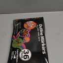 Caliart 36 Colors Outline Markers Shimmer Glitter Pens, Doodling Marker Set for Adults Artists, Cool Fun Craft Drawing Art Supplies