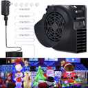 Inflatable Replacement Blower 12V 1.2A Replacement Fan Motor with 5 LED Light Strings for Halloween Inflatable Costume Christmas Yard Inflatable Blow for Outdoor Holiday Inflatables Decoration