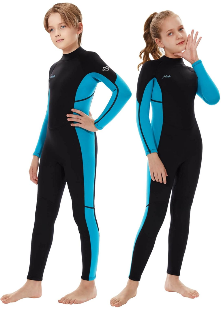 Hevto Kids Wetsuit for Boys Girls Toddler Youth 3/2mm Neoprene Full Wet Suits in Cold Water for Swimming Surfing Diving, 6