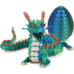 17.8-inch 3D Printed Dragon Eggs, Fidget Toys for Kids & Adults, for Home Office Desk Decor(Dragon God)